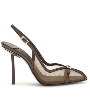 Le Silla Calf Leather Bos Taurus Platform Pumps - Metallic