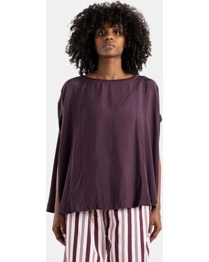 Casey Casey Francesca Tulipy Prune Top - Purple