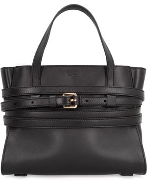 Moschino Handbag Tie Me Small Leather Sheep Handbags - Black