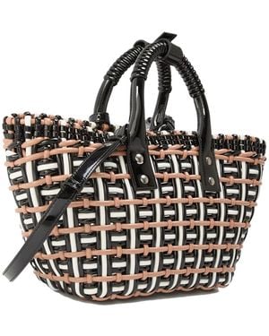Balenciaga Bistro Basket Braided Tote Bag - White