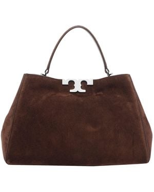Tory Burch Eleanor Suede Satchel Bag - Brown