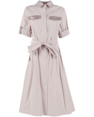 Antonelli Dress Cotton Elastane Midi - Multicolour