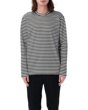 Junya Watanabe Relaxed-Fit Striped Long-Sleeve T-Shirt - Blue