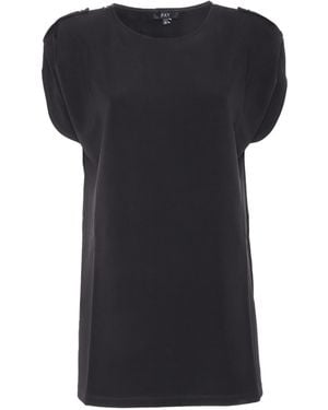 Fay Short Sleeve Blouse - Black