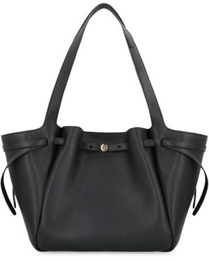 Tory Burch Tote Bag Romy Smooth Leather Cow Hide - Black