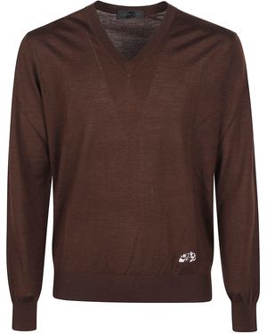 Gabriele Pasini Wool Round Neck Sweather - Brown