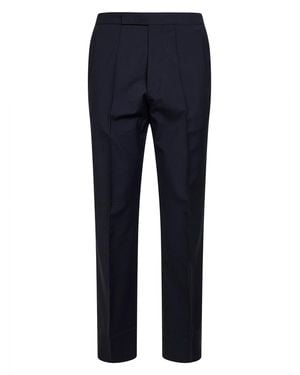 Prada Wool And Mohair Tailored Trousers Virgin - Blue