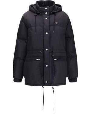 Prada Padded High-Collar Jacket Down - Blue