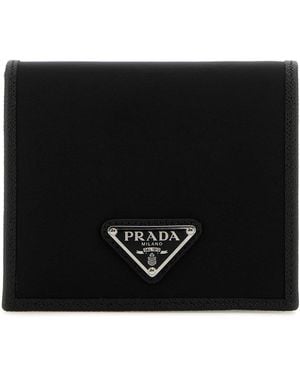 Prada Prada Nylon And Leather Wallet - Black