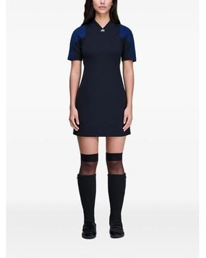adidas Dress With Logo Detail And Panel Design Recycled Polyester Day - Blue