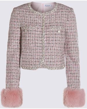 Self-Portrait Wool Casual Jacket - Purple