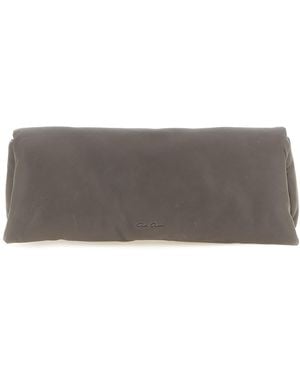 Rick Owens Calfskin Clutch Bag - Grey