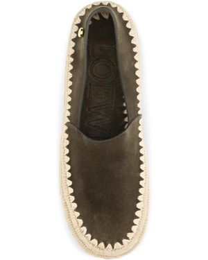 Loewe Espadrilles Rio Suede Raffia Upper Loafers - White