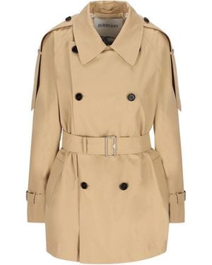 Burberry Coats - Natural