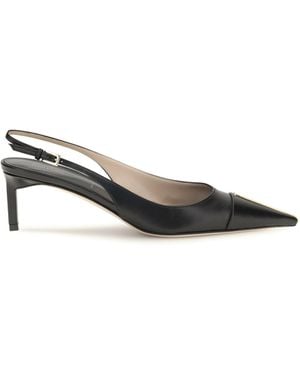 Tom Ford Leather Slingback Pumps Calf Bos Taurus - Black