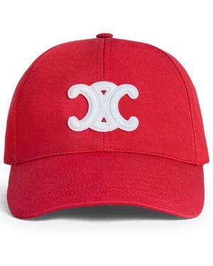 Celine Triomphe Baseball Cap - Red