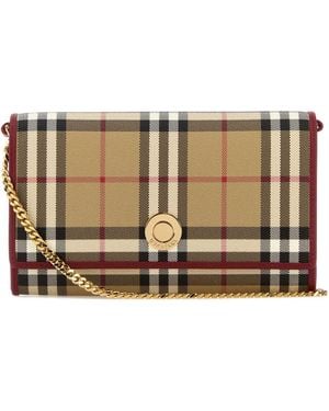 Burberry Printed Canvas Check Wallet - Multicolour
