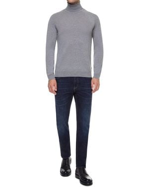 BOSS Musso-P Turtleneck Sweater Clothing Knitwear - Gray