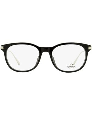 Omega Pantos Eyeglasses Om5013 001-Palladium 53Mm Plastic (Acetate)/Metal - Black