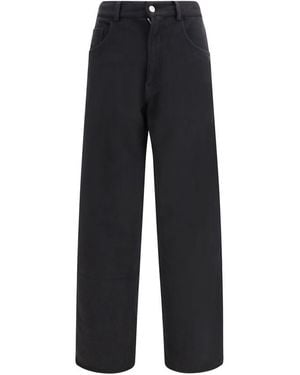 MM6 by Maison Margiela Cotton Casual Trousers - Black