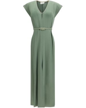 forte_forte Long Kaftan Dress Viscose - Green
