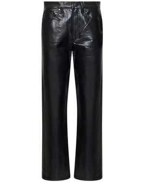Agolde Recycled Leather Lana Jeans - Black