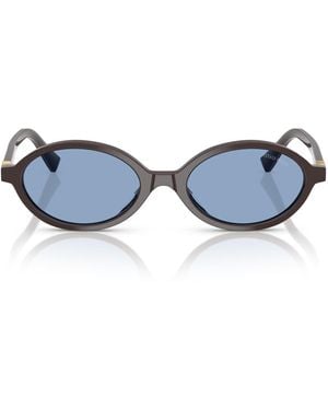 Miu Miu Miumiu 0Mu 04Zs Miu Regard 22C60O Marrone Moka Sunglasses - Blue