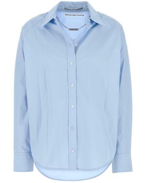 Alexander Wang Light Poplin Oversize Shirt - Blue