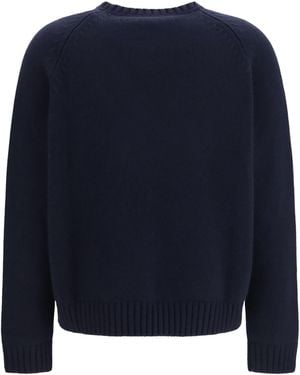 Loro Piana Cashmere Crewneck Sweater Parksville (Capra Hircus) - Blue