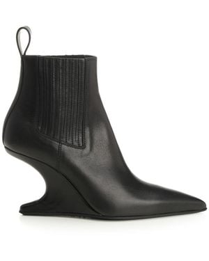 Rick Owens Sharp Ankle Boots - Black
