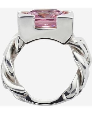 Bottega Veneta Chain Ring, 925 Sterling - Pink