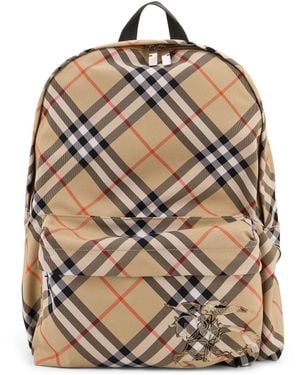 Burberry Essential Backpack With Check Pattern - Multicolour