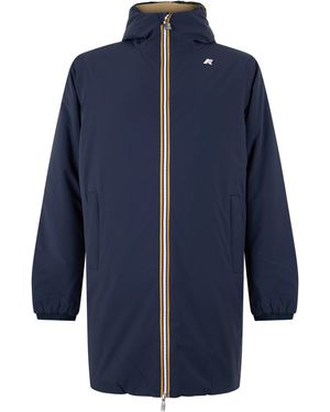 K-Way Waterproof Jacob Jacket Nylon Coat - Blue