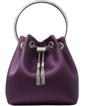 Jimmy Choo Bon Bon Leather Bucket Bag - Purple