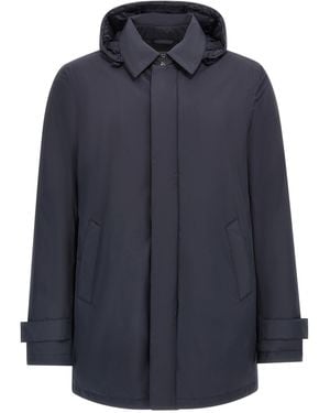Herno Herno Waterproof Nylon Microfiber Parka - Blue