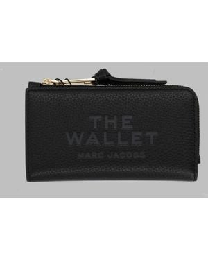 Marc Jacobs Wallet The Leather Slim Cow & Purses - Black
