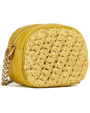 Tory Burch Kira Crochet Logo Camera Bag - Metallic