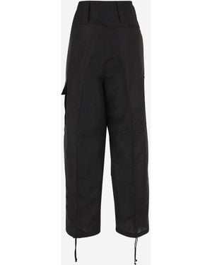 Niccolò Pasqualetti Pants Over Linen-Blend - Black