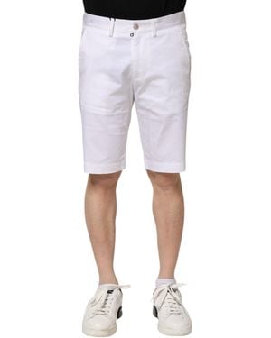 Dolce & Gabbana Cotton Chino Regular Fit Shorts - Blue