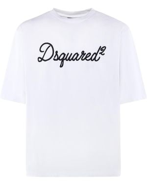 DSquared² Jersey T-Shirt With Logo - White