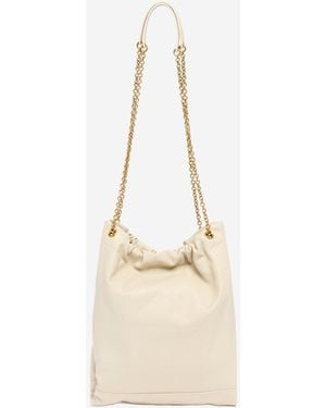 Saint Laurent Shoulder Bag Jamie Pochon Lamb Leather - Natural