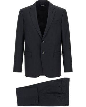 ZEGNA Zegna Pure Wool Pant Suit - Blue