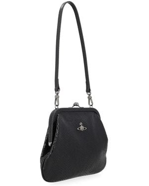 Vivienne Westwood Bag Viviennes Clutch Calf Leather Shoulder - Black
