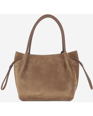 Tod's Suede Shoulder Bag Calfskin - Brown