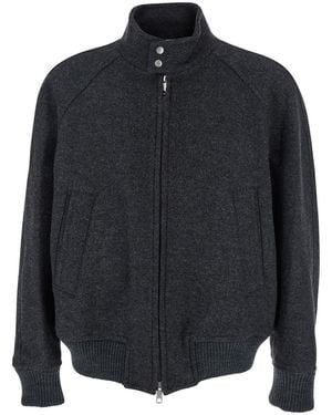 AFTER PRAY Regards Jacket With Front Zip Closure - Blue