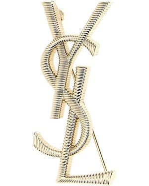 Saint Laurent Brass Broch Accessory - Metallic