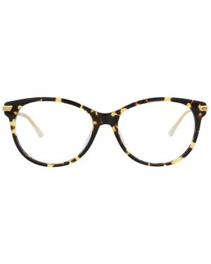 Bottega Veneta Eyeglasses Oval Full Rim, - Frame And Clear Demo Lenses Lens Bv1039O002 - Brown