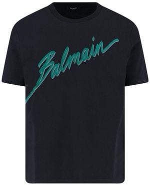 Balmain T-Shirts And Polos Cotton - Black