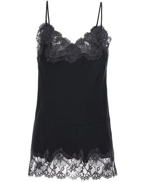 Gold Hawk V-Neck Long-Sleeved Top Fabric Tops - Black