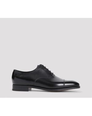 John Lobb City Ii Calf Leather Oxfords - Black